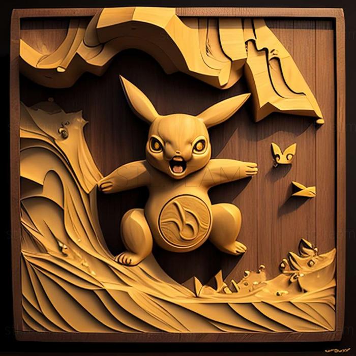 3D model The Pi Kahuna The Legend of the Surfing Pikachu (STL)